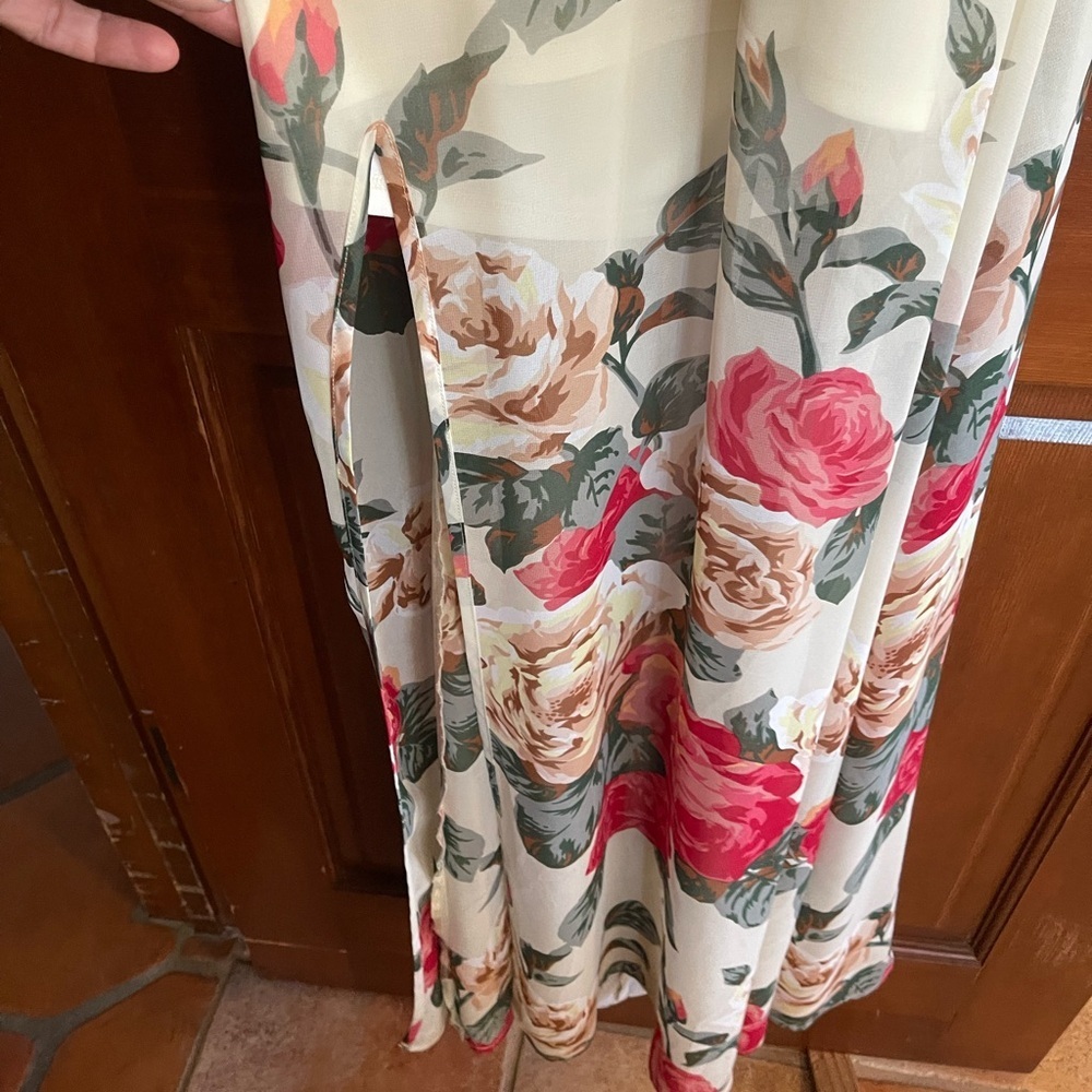 Show Me Your MuMu Floral Halter Maxi Dress Small - Picture 5 of 8